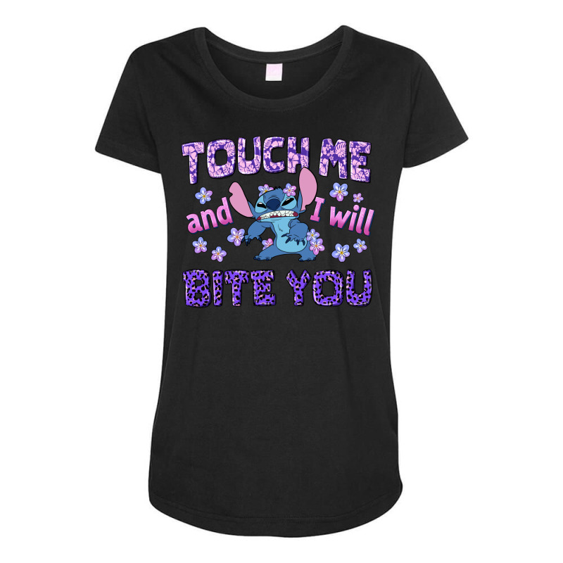 Touch Me And I Will Bite You Maternity Scoop Neck T-shirt by texasbilliewilder | Artistshot