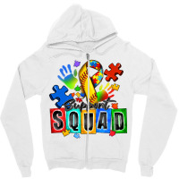 Softball Support Squad Autism Zipper Hoodie | Artistshot