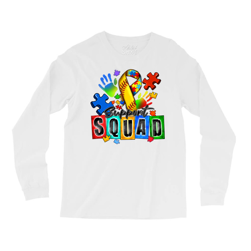 Softball Support Squad Autism Long Sleeve Shirts | Artistshot