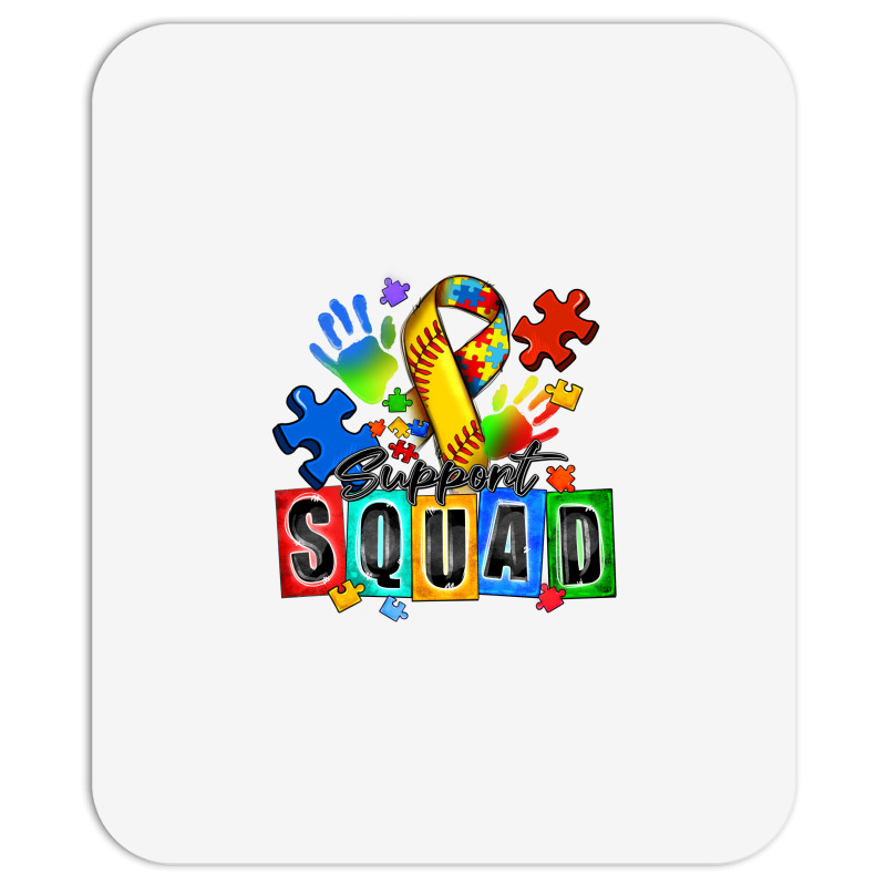 Softball Support Squad Autism Mousepad | Artistshot