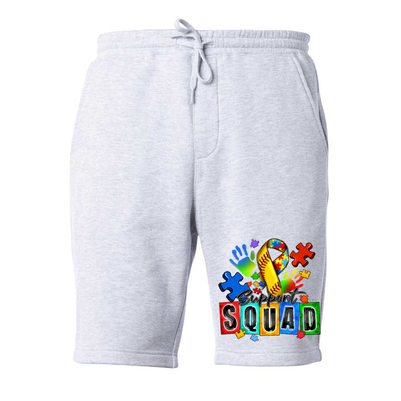 Softball Support Squad Autism Fleece Short | Artistshot