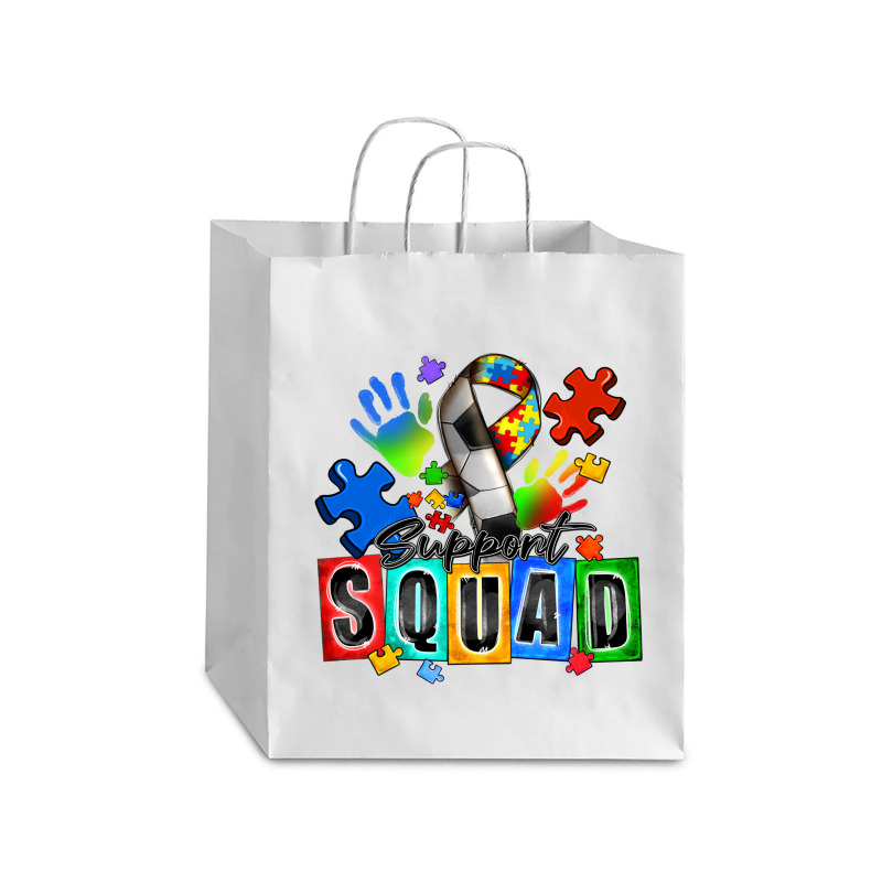 Soccer Support Squad Autism Debie Paper Bag - 10 X 5 X 13 | Artistshot