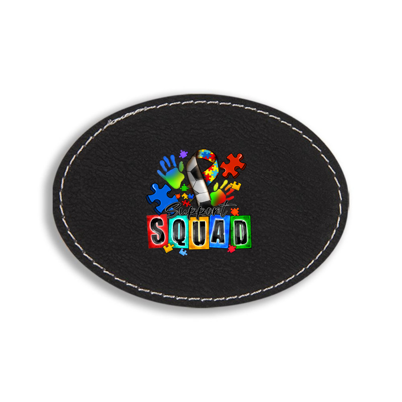 Soccer Support Squad Autism Oval Leatherette Patch | Artistshot