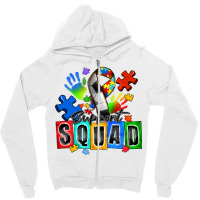 Soccer Support Squad Autism Zipper Hoodie | Artistshot