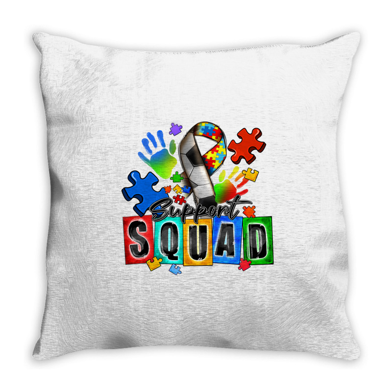 Soccer Support Squad Autism Throw Pillow | Artistshot