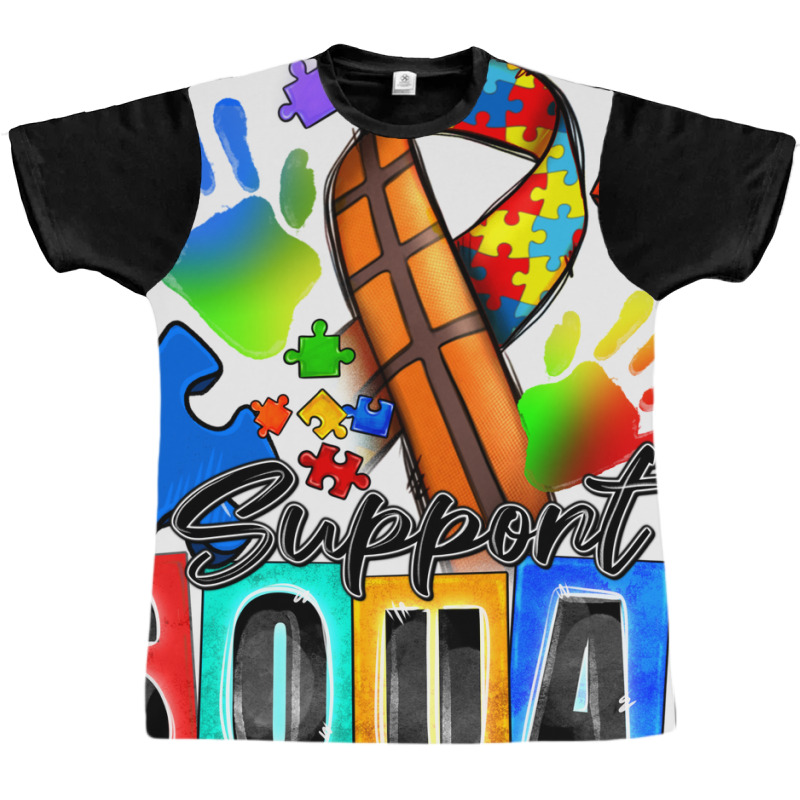 Basketball Support Squad Autism Graphic T-shirt | Artistshot