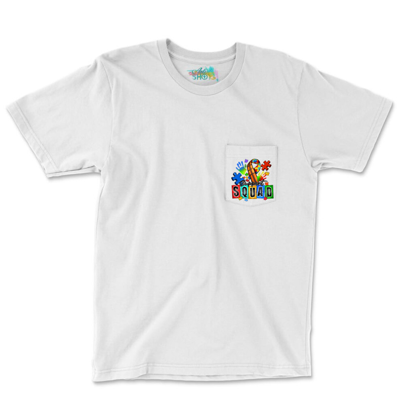 Basketball Support Squad Autism Pocket T-shirt | Artistshot