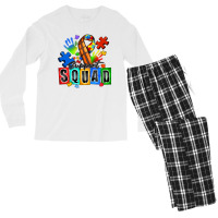 Basketball Support Squad Autism Men's Long Sleeve Pajama Set | Artistshot