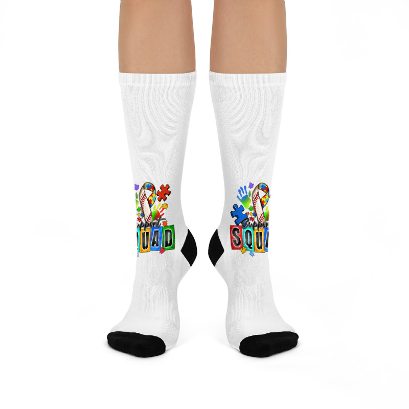 Baseball Support Squad Autism Crew Socks | Artistshot