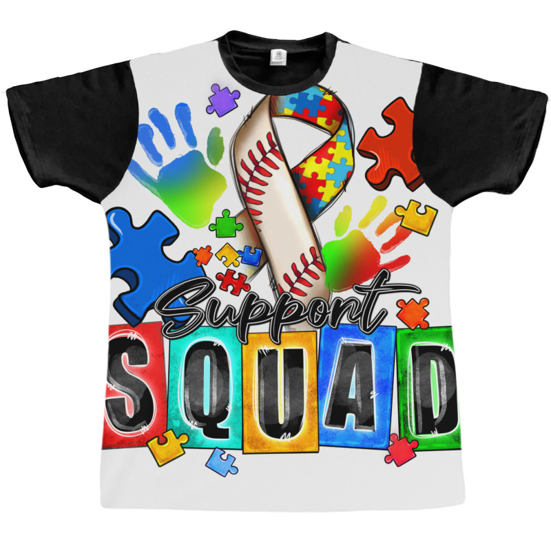 Baseball Support Squad Autism Graphic T-shirt | Artistshot