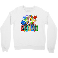 Baseball Support Squad Autism Crewneck Sweatshirt | Artistshot