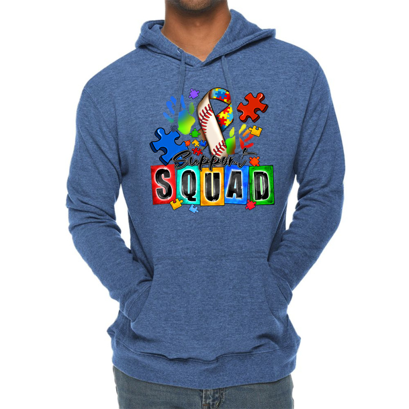 Baseball Support Squad Autism Lightweight Hoodie | Artistshot