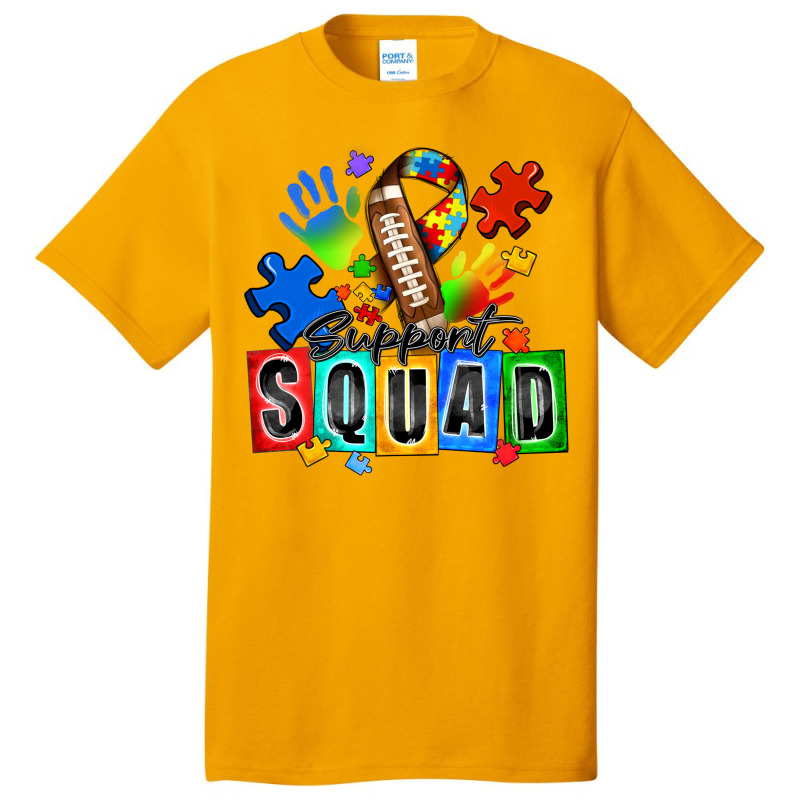 American Football Support Squad Autism Basic T-shirt | Artistshot