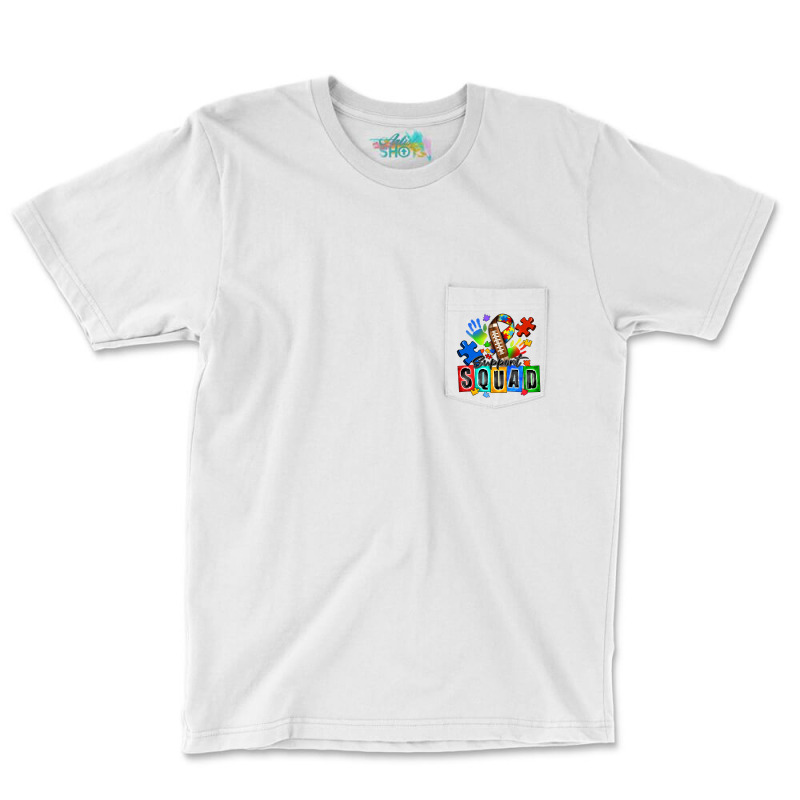 American Football Support Squad Autism Pocket T-shirt | Artistshot