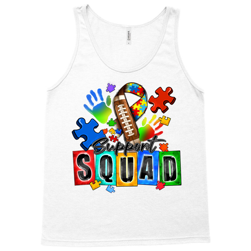 American Football Support Squad Autism Tank Top | Artistshot