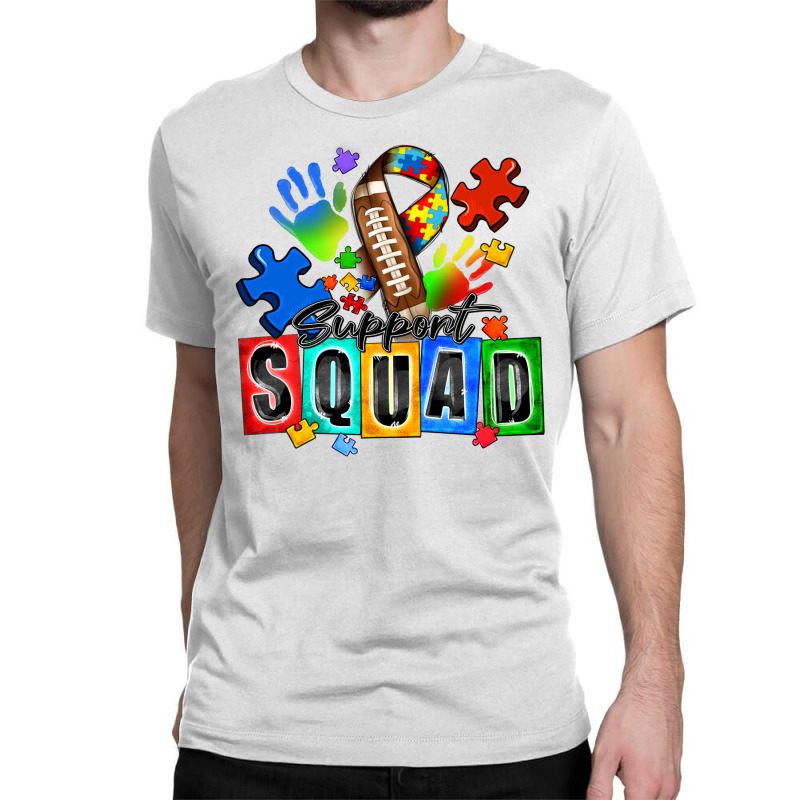 American Football Support Squad Autism Classic T-shirt | Artistshot