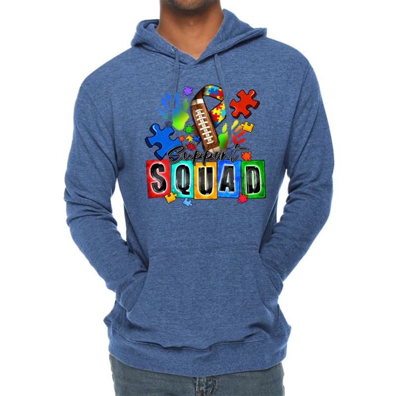 American Football Support Squad Autism Lightweight Hoodie | Artistshot