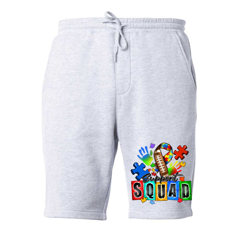 American Football Support Squad Autism Fleece Short | Artistshot