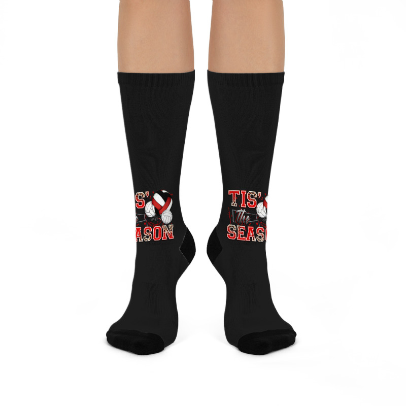 Tis' The Season Volleyball Crew Socks | Artistshot