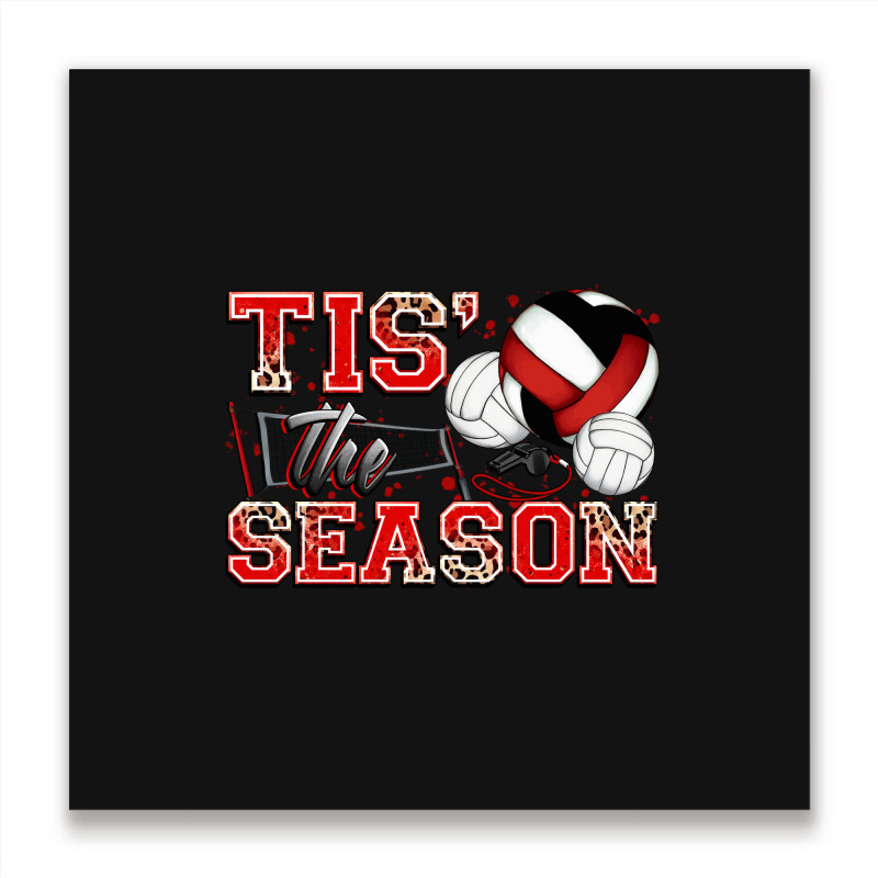 Tis' The Season Volleyball Metal Print Square | Artistshot