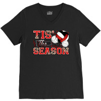 Tis' The Season Volleyball V-neck Tee | Artistshot