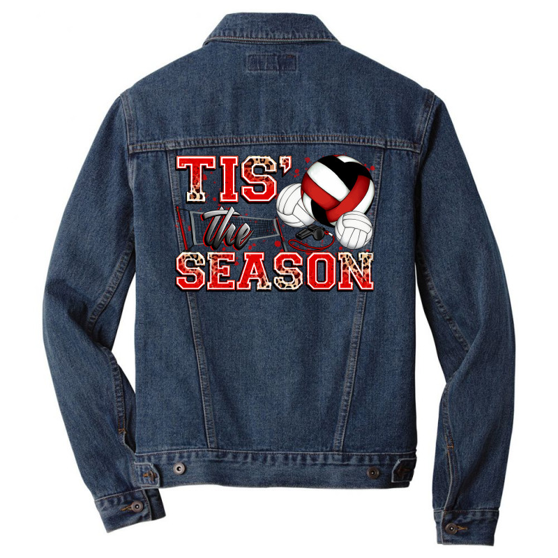 Tis' The Season Volleyball Men Denim Jacket | Artistshot