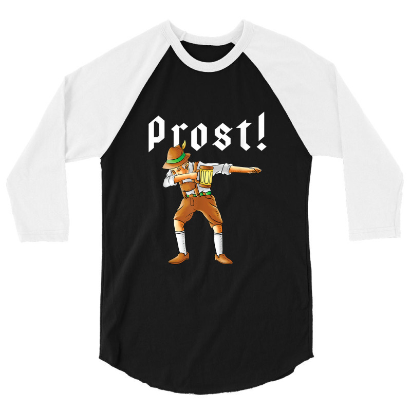 Oktoberfest Dabbing Lederhosen Beer Waiter Dab 3/4 Sleeve Shirt by Yuh2105 | Artistshot