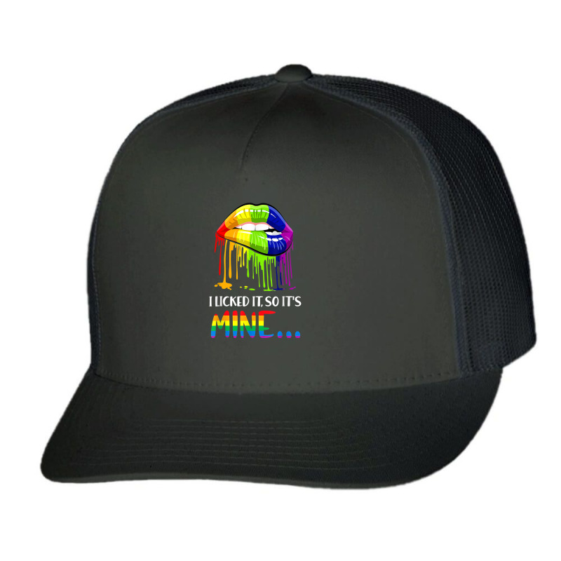 I Licked It So It Mine , Gay Pride Lgbt Trucker Cap by Hoang95 | Artistshot