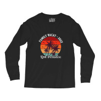 Vintage Palm Tree Family Vacation 2022 Lost Paradise Beach Premium Long Sleeve Shirts | Artistshot