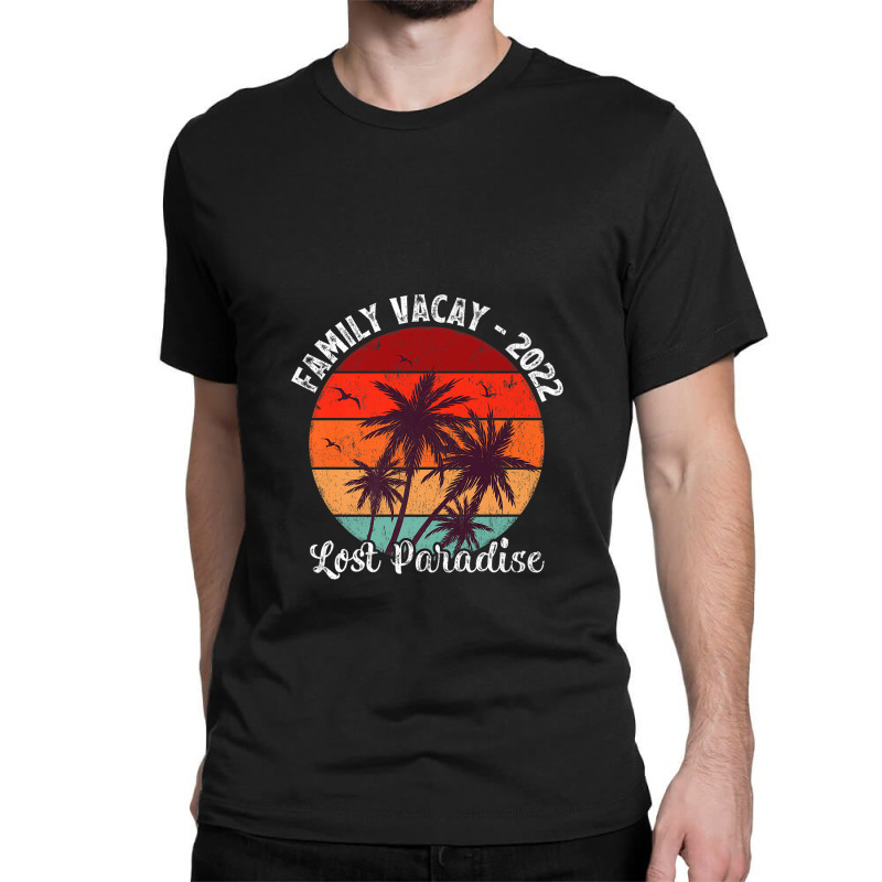 Vintage Palm Tree Family Vacation 2022 Lost Paradise Beach Premium Classic T-shirt by Tiktify | Artistshot