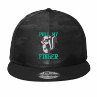 Pull My Finger   Skunk Lover Pet Owner Zookeeper Zoologist T Shirt Camo Snapback | Artistshot