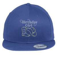 Birthday Girl With Boot And Cowboy Hat Bling Rhinestone T Shirt Flat Bill Snapback Cap | Artistshot