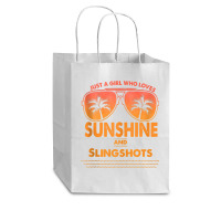 Just A Girl Who Loves Sunshine And Slingshots For Woman Tank Top Cub Paper Bag - 8 X 4 1/2 X 10 1/4 | Artistshot