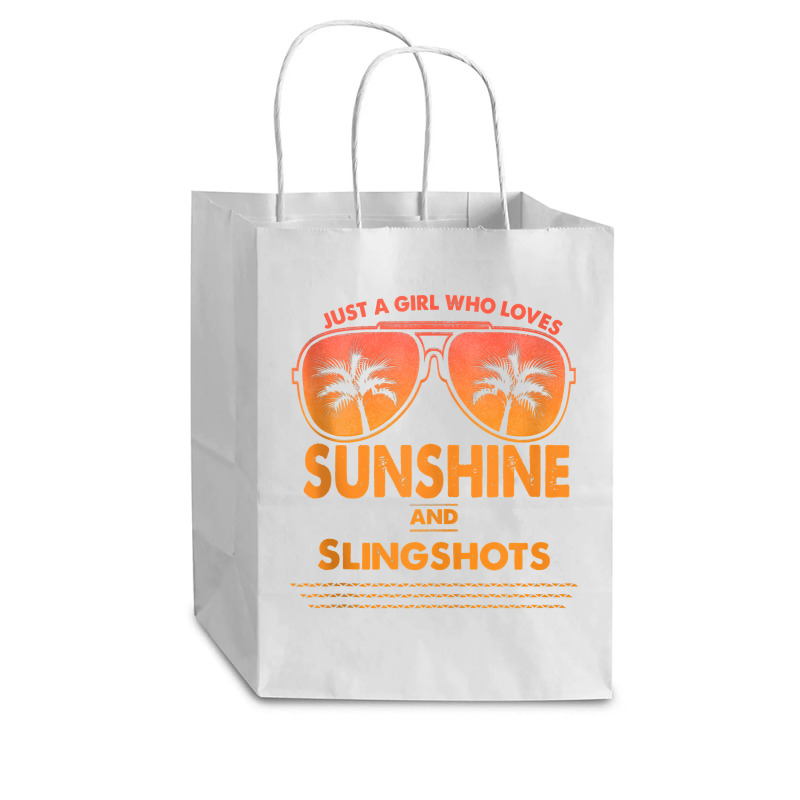 Just A Girl Who Loves Sunshine And Slingshots For Woman Tank Top Cub Paper Bag - 8 X 4 1/2 X 10 1/4 | Artistshot