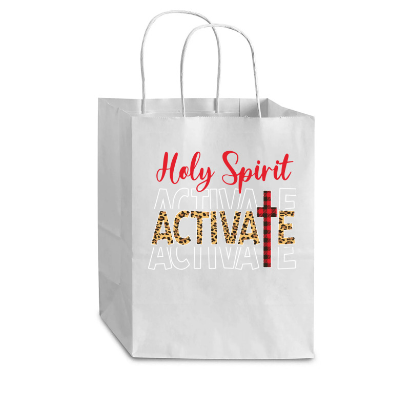 Jesus Christians Holy Spirit Activate Religious Women Long Sleeve T Sh Cub Paper Bag - 8 X 4 1/2 X 10 1/4 | Artistshot