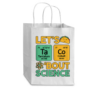 Womens Teacher Shirt Let's Taco Bout Science Cute Chemistry Physics Cub Paper Bag - 8 X 4 1/2 X 10 1/4 | Artistshot