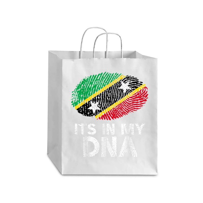 Its In My Dna Saint Kitts And Nevis Flag Fingerprint Debie Paper Bag - 10 x 5 x 13 by JamesPlyler | Artistshot