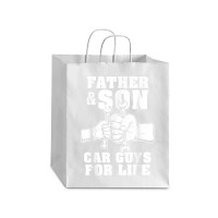 Father And Son Car Guys For Life Cute Car Mechanic Debie Paper Bag - 10 X 5 X 13 | Artistshot