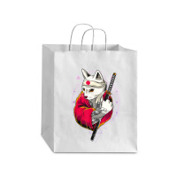 Pagan Occult Japan Flag Kawaii Anime Cat Samurai Pastel Goth Debie Paper Bag - 10 X 5 X 13 | Artistshot