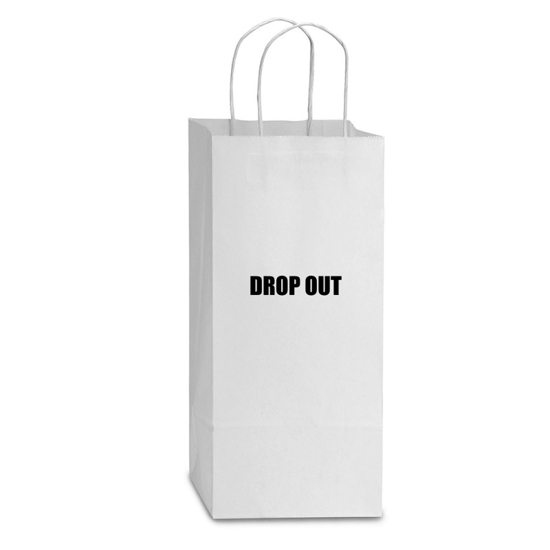 Drop Out Double Wine Paper Bag - 6 1/2 X 3 1/2 X 12 3/8 | Artistshot