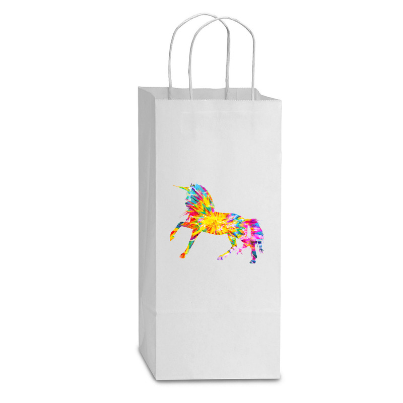 Tie Dye T  Shirt T I E D Y E U N I C O R N T  Shirt Double Wine Paper Bag - 6 1/2 X 3 1/2 X 12 3/8 | Artistshot