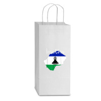 Lesotho Tshirt Double Wine Paper Bag - 6 1/2 X 3 1/2 X 12 3/8 | Artistshot