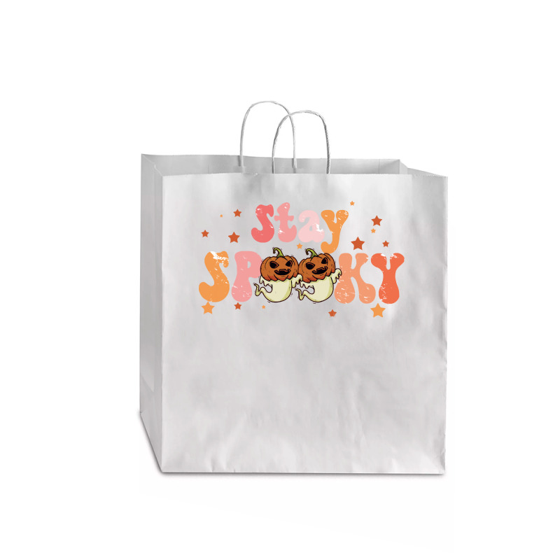 Stay Spooky T  Shirt Funny Halloween Costume Cute Ghost Pumpkin Stay S Jumbo Paper Bag - 18 X 7 X 18 3/4 | Artistshot