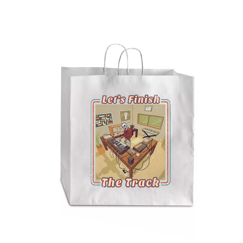 Electronic Music Producer With Synthesizer Jumbo Paper Bag - 18 X 7 X 18 3/4 | Artistshot