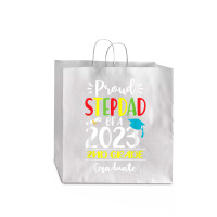 Funny Proud Stepdad Of A Class Of 2023 2nd Grade Graduate Jumbo Paper Bag - 18 X 7 X 18 3/4 | Artistshot