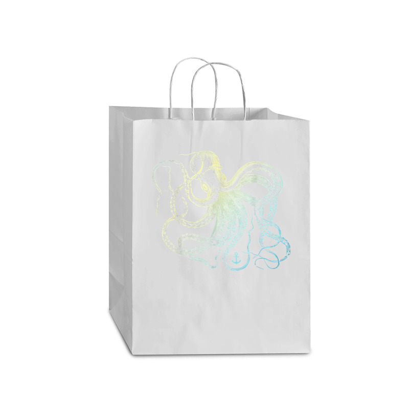 Octopus Cool Vintage Marine Biologist Ocean Sea Life 3 Mart Paper Bag -13 X 7 X 17 | Artistshot