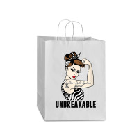 Womens Ehlers Danlos Syndrome Warrior Unbreakable Strong Woman V Neck Mart Paper Bag -13 X 7 X 17 | Artistshot