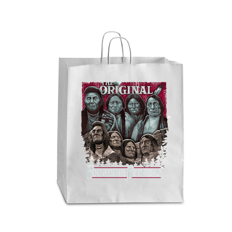 The Original Founding Fathers Mount Rushmore  Native American Indian C Queen Paper Bag - 16 X 6 X 19 1/4 | Artistshot