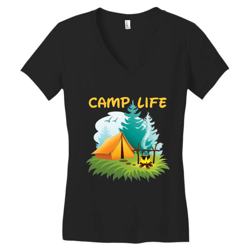 Camp Life Women's V-Neck T-Shirt by hoainv | Artistshot