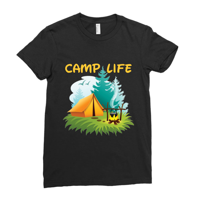 Camp Life Ladies Fitted T-Shirt by hoainv | Artistshot